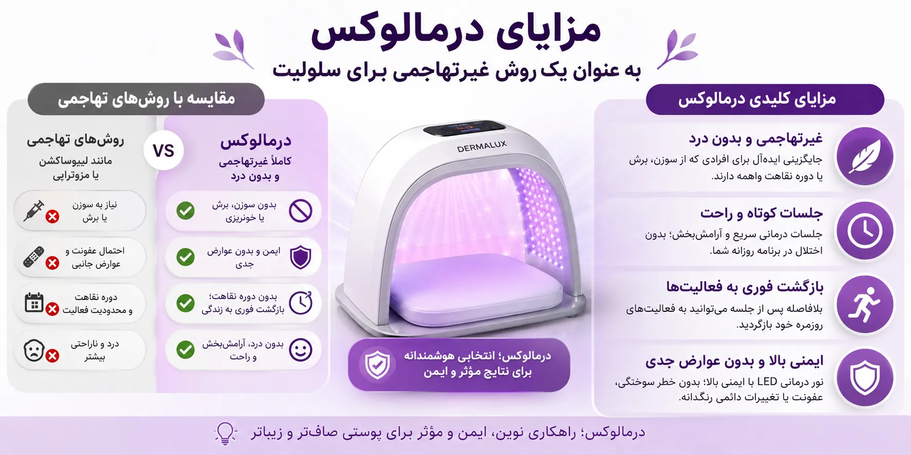 مزایای درمالوکس